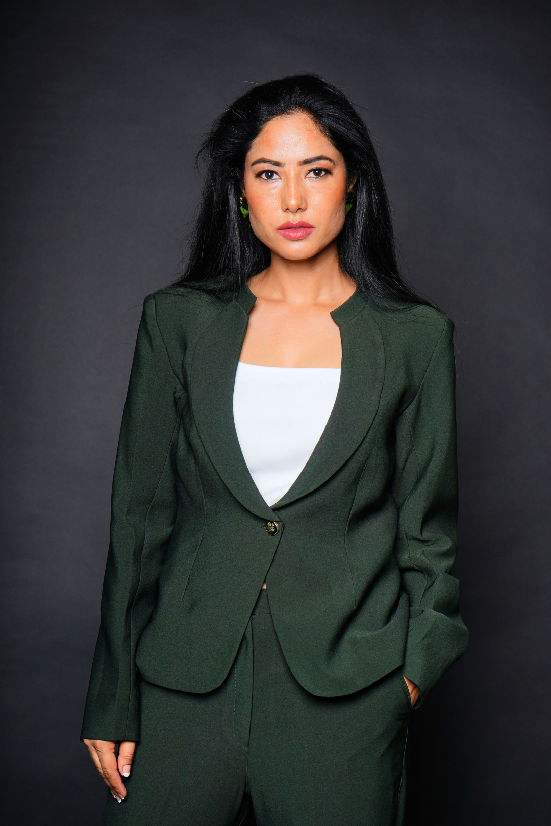 Custom Tailored Bespoke Olive green Women Blazers / Jackets