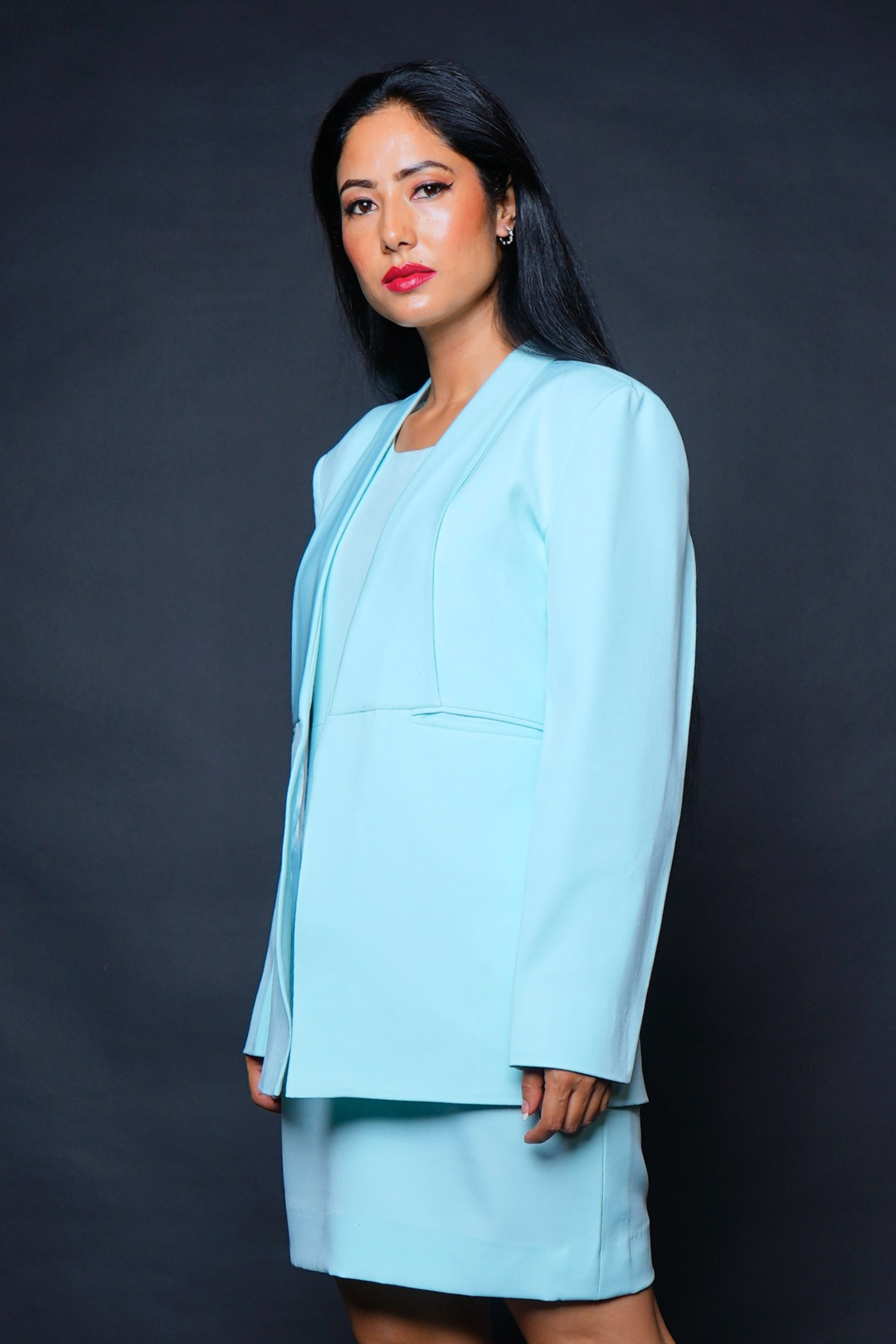 Custom Tailored Bespoke Blizzard Blue Women Blazers / Jackets