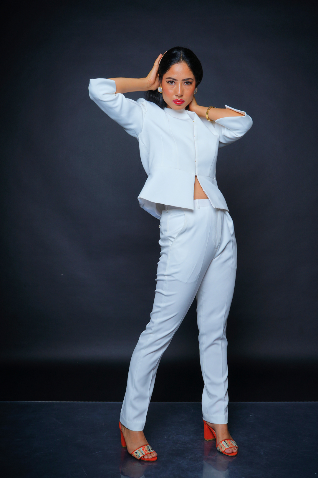 Custom Tailored Bespoke Ivory White Women Pants / Trousers