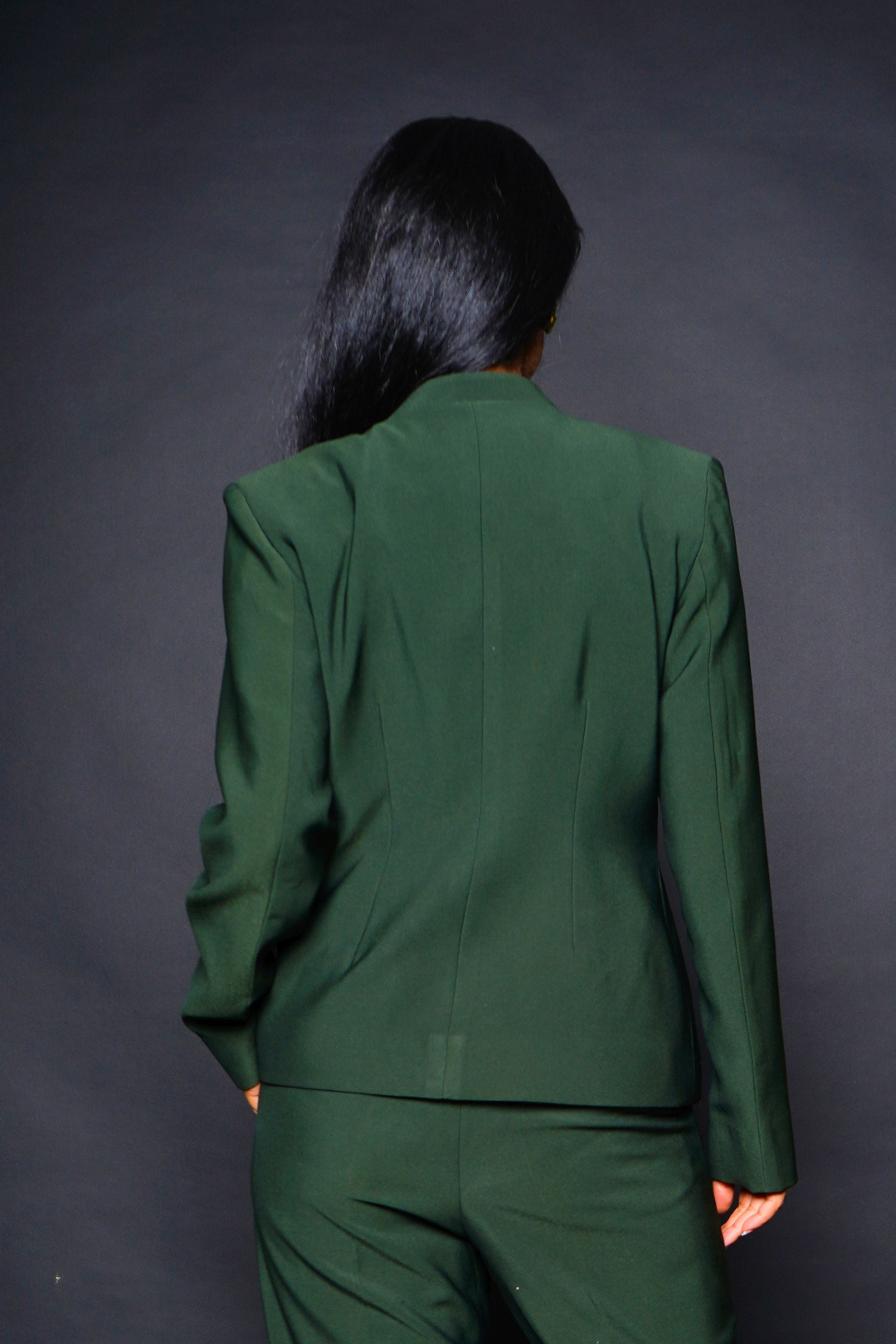 Custom Tailored Olive Green Women Suit