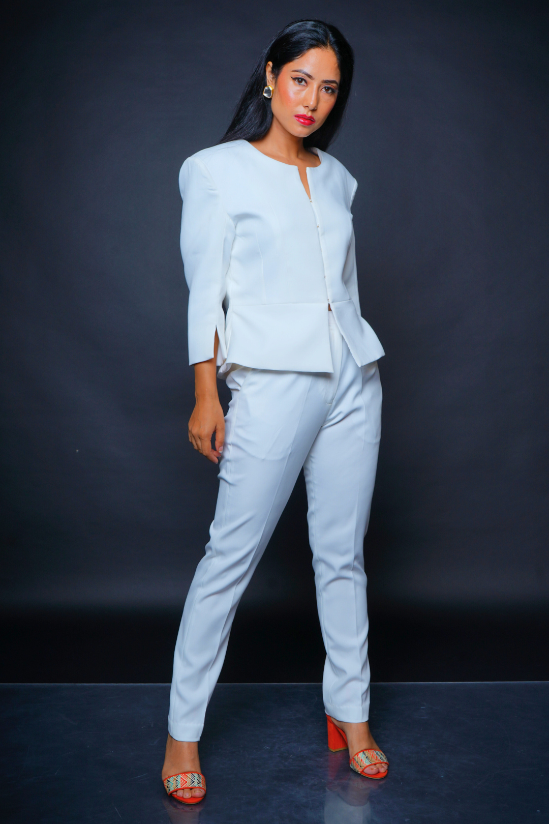 Custom Tailored Bespoke Ivory White Women Pants / Trousers