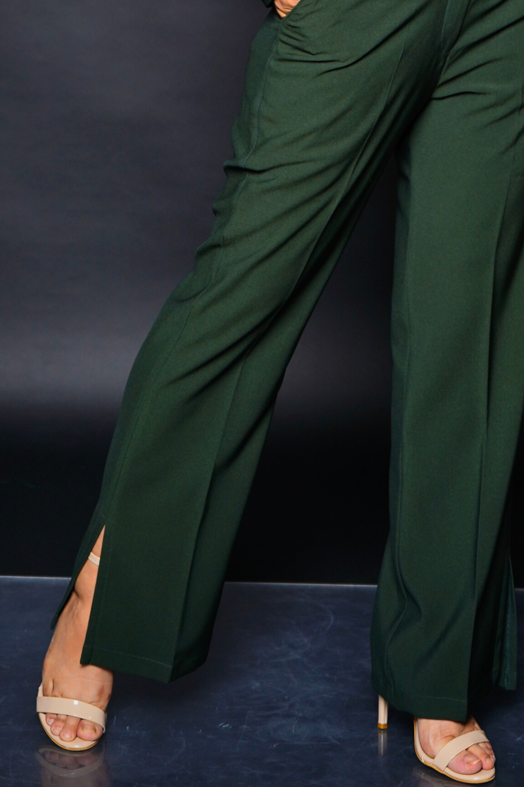 Custom Tailored Olive Green Women Pants