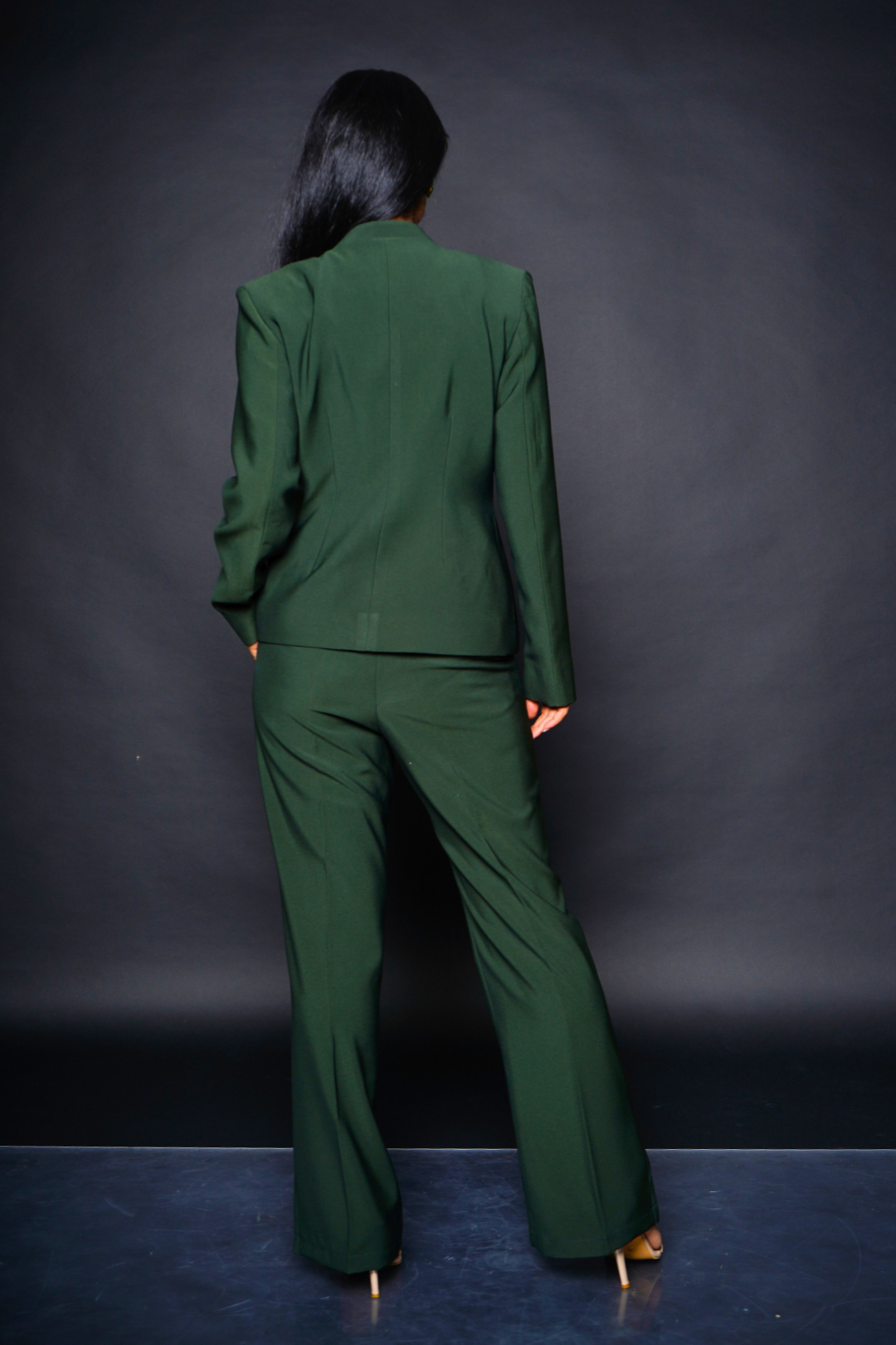 Custom Tailored Olive Green Women Suit