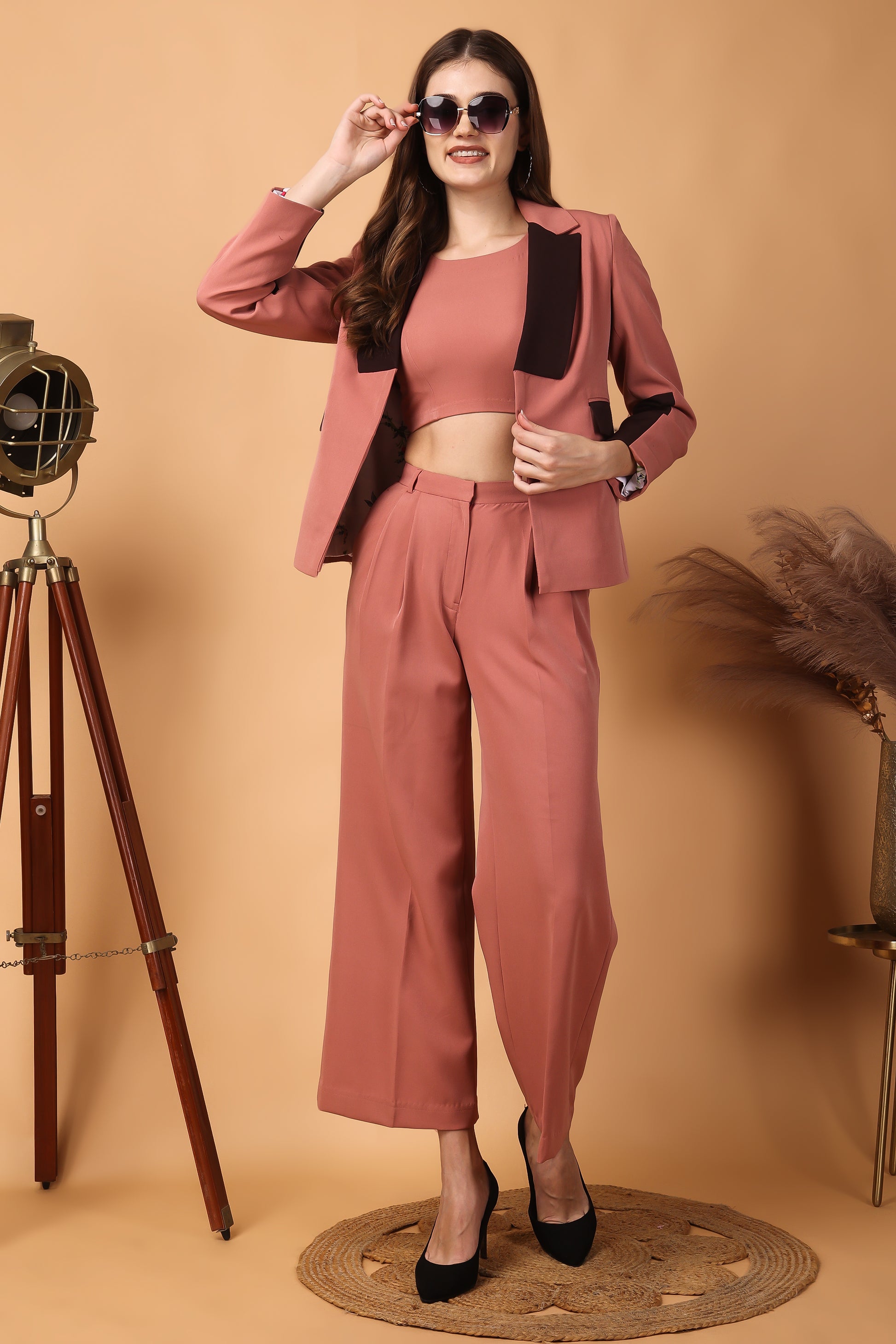 Custom Tailored Bespoke Burning Sand Pink Women Blazers / Jackets